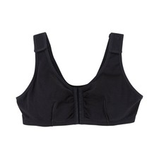 McKesson Cotton-Spandex Black Post-Surgical Bra 42 Inch Chest B to D Cup