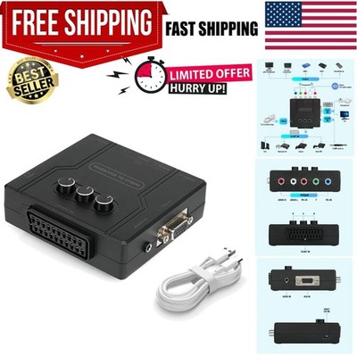 Versatile RGBS/VGA/SCART to Component Video Adapter - Easy Setup for Gamers