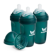 Double Anti-Colic Baby Bottles   8.5 Fl Oz/240Ml   3-Pack   Dark Green