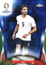 2024 Topps Chrome UEFA EURO Manuel Locatelli #50 Blue Lava Refractor 54/75
