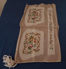 Vintage Wool Needlepoint Canvas Purse Handbag...