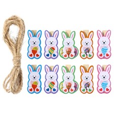 4 Bags Multipurpose Diy Crafts Accessories Easter Supplies Festive Wooden Clips