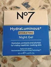 No7 HydraLuminous Hydrating Night Gel 50 ml 1.69 fl oz - New