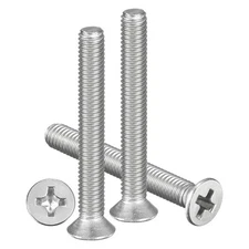 Countersunk Head Bolts M2-0.4x20 100Pcs Stainless Steel for Home Silver