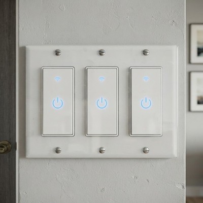 Smart Touch-gesteuerter 3-Gang WiFi Lichtschalter - funktioniert mit Alexa & Google Home