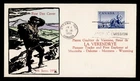 DR WHO 1958 CANADA FDC LA VERENDRYE HAND COLORED CACHET R49820
