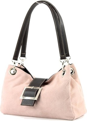 modamoda de - TL02 - ital Kleine Henkeltasche aus Wildleder