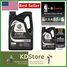 EDGE 0W-20 Full Synthetic Motor Oil 5 Quarts - 3X Stronger for Peak Performance 35.27 per gallon