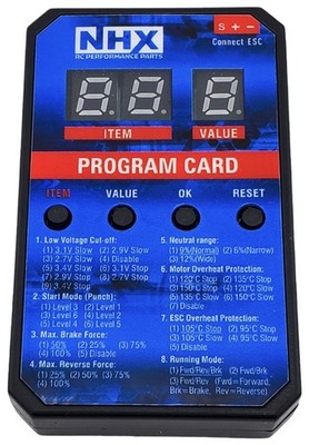 NEW NHX Programming Card for Mini 28 Pro Brushless ESC FREE US SHIP