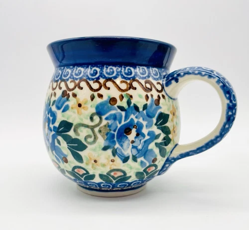 Unikat Cup Handmade Polish Pottery Bubble Mug #7429 A Fryo Mug B