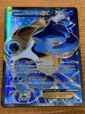 Pokémon TCG Blastoise EX 142/146 Full Art XY base set NM