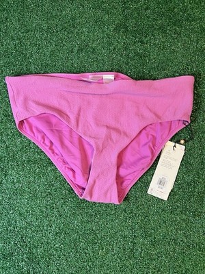 Calia Womens Swim Bottom Mid Rise Geranium Purple bikini WSA21400 Medium