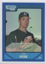 2007 Bowman Chrome Prospects Blue Refractor 3/150 Ryan Webb #BC110 fm0