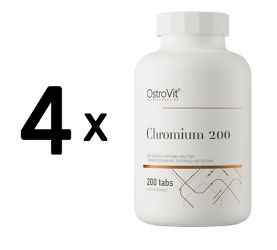 4 x OstroVit Chromium 200 - 200 tablets (24,88 EUR/kg)