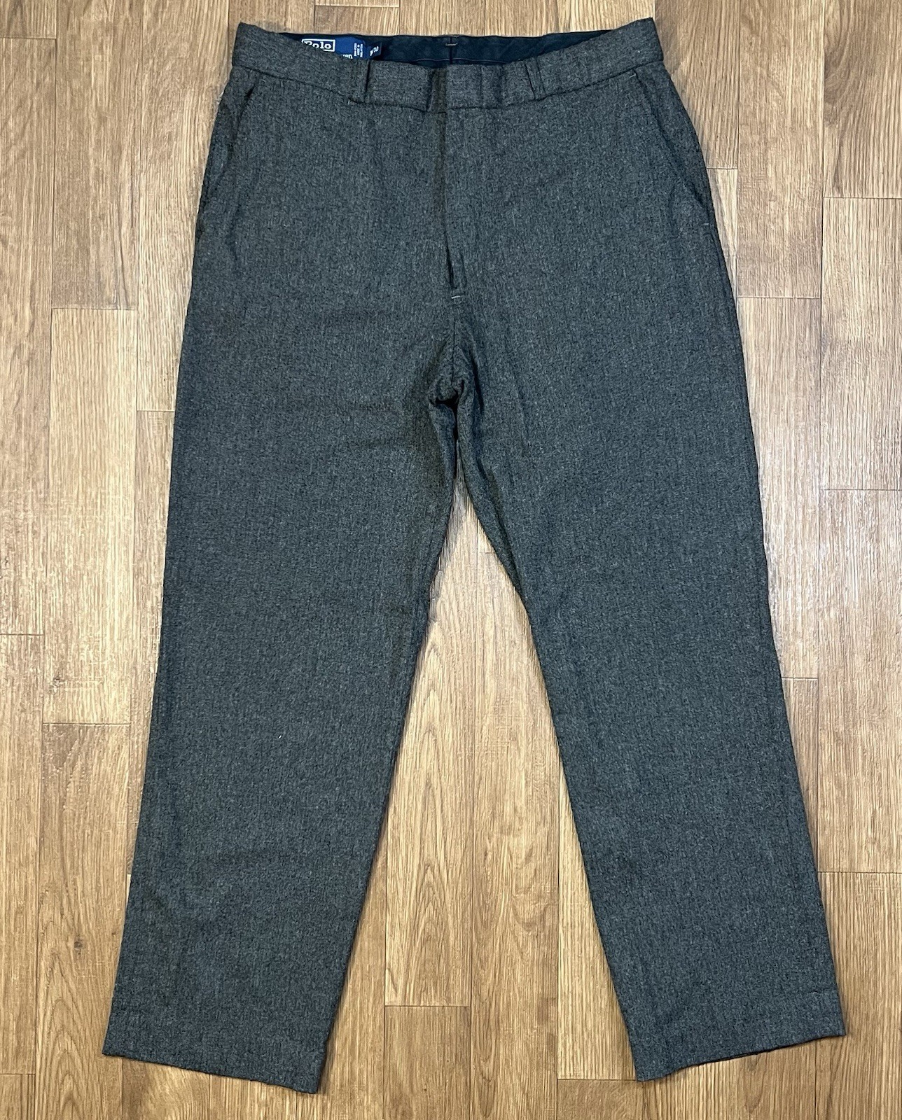 Polo Ralph Lauren Wool Trousers Dress Pants Mens 34x30 Dark Gray