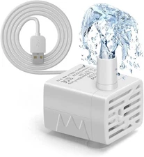 Cat Water Fountain Pump Ultra-Quiet USB 5V Submersible Pet Drinking Fountain Rep