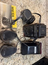 Yashica Mat-124G Black TLR 120 Film Camera with Yashica Case