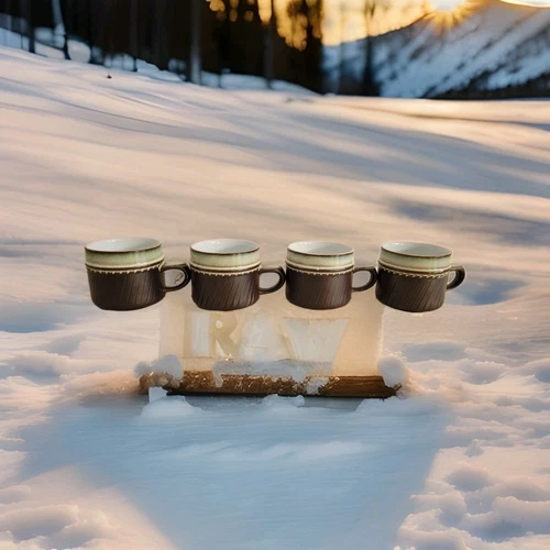 Vintage Denby Rondo England Cups Tea Coffee Mug Stoneware 8 oz Set of 4