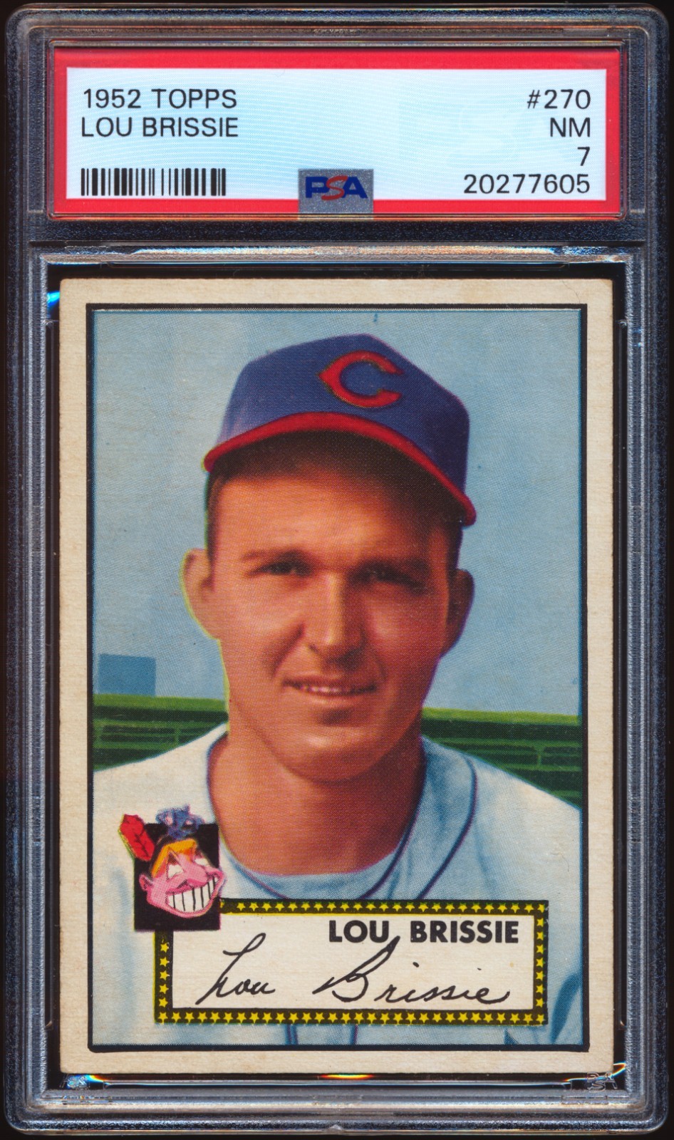 1952 Topps #270 Lou Brissie PSA 7 CENTERED