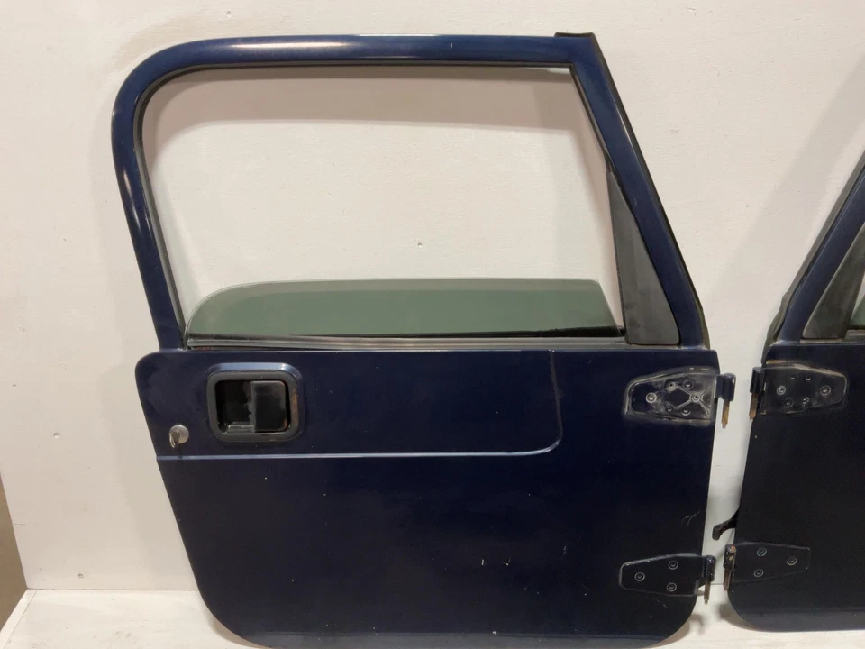 Jeep TJ Wrangler conductor pasajero puertas completas azul medianoche PB8 1997-2006 057680 Foto 4 de 4