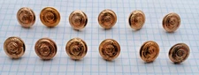 Antique Soviet officer's small ceremonial buttons. USSR.