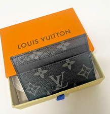 LOUIS VUITTON Porte Cartes Double Card Holder Monogram Eclipse Black
