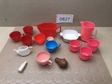 Vintage Lot of Children's Plastic Dishes, Irwin Corning Ware