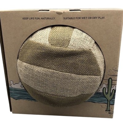 Waboba Eco-Friendly Volleyball Jute Plant Rubber Tree Sustainable Fun, 9.25''D