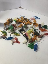 Mixed Lot of Miniature Plastic Dinosaurs and Animals