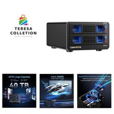 Aluminum Dual Bay Hard Drive Enclosure with Cooling Fan for 2.5  /3.5" SATA HD...