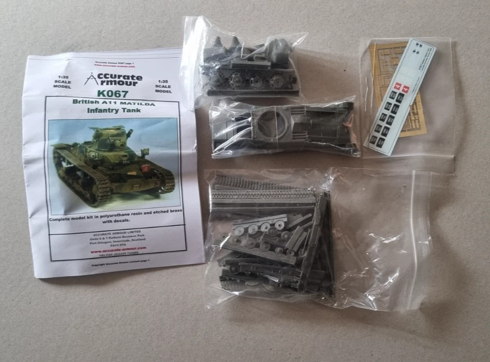 Accurate Armour WW1 Matiilda MK-I Infantry Tank 1:35 k067 - Immagine 3 di 3