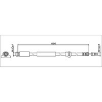 Metzger 4112076 Bremsschlauch FüR BMW X4 X3 F25 F26