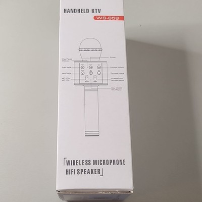 Niskite WS-858 Wireless Bluetooth Handheld Karaoke Microphone FM USB Rose Gold