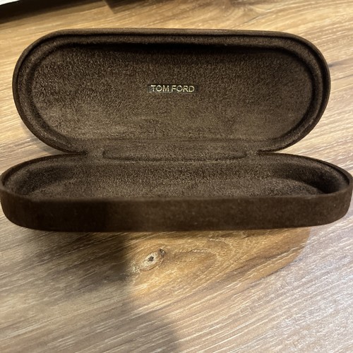 TOM FORD- Hard case Brown suede Sunglasses Eyeglasses Optical Case only - Picture 3 of 5