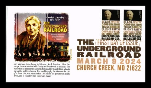DR JIM STAMPS US COVER HARRIET JACOBS UNDERGROUND RAILROAD FDC COMBO PANDA