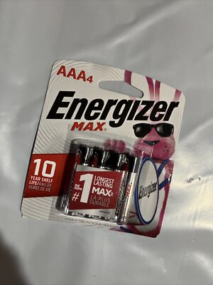 A Energizer MAX Alkaline Battery AAA 4 Each