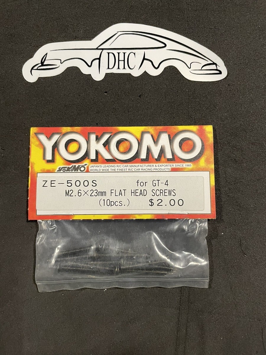 Yokomo Vintage RC Car Part # ZE-500S Flat Head Screws 2.6 X 23mm