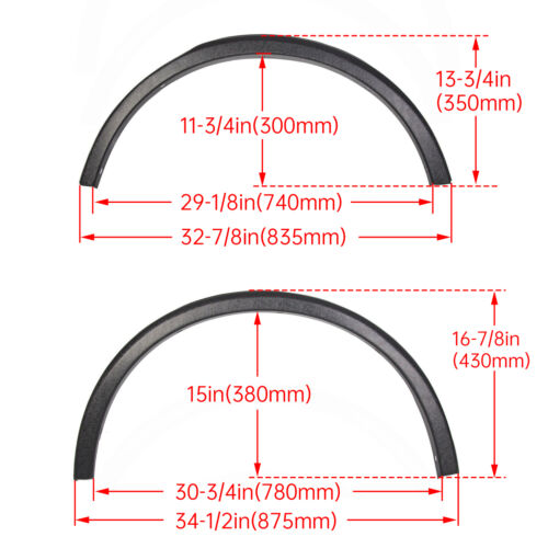 HECASA For 2015-2019 Subaru Outback Wheel Arch Fender Moldings 4 Pcs E201SAL000 - Picture 2 of 13