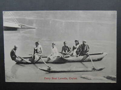 Native Holzausleger Kanu Fähre Boot Lewella Ceylon Sri Lanka c1910