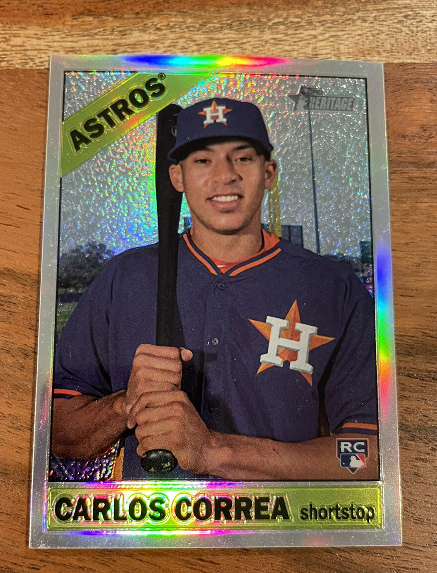 Carlos Correa 2015 Topps Heritage Chrome Refractor /566 Rookie NRMT+ Mets!!