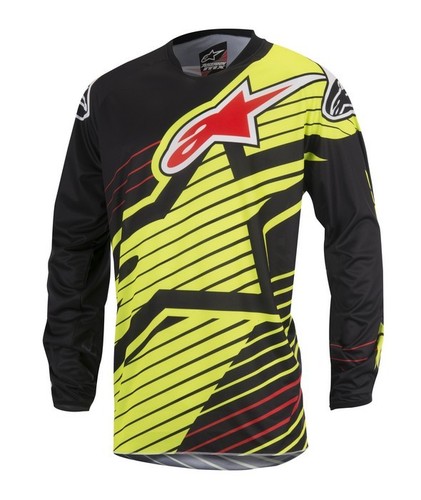 Alpinestars 2017 Racer Braap Motocross Enduro Mtb Maglia Nero Giallo Fluo |  eBay