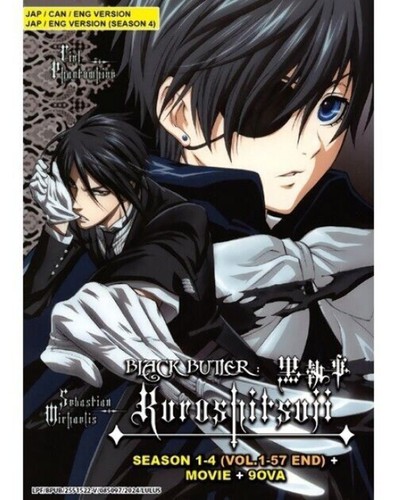 BLACK BUTLER - KUROSHITSUJI (SEASON1-4) VOL.1-57 END+MOVIE+9 OVA ENG ...