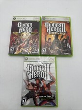 (Lot of 3) Guitar Hero for XBOX 360 II III Aerosmith 2 3 - ALL MINT CIB