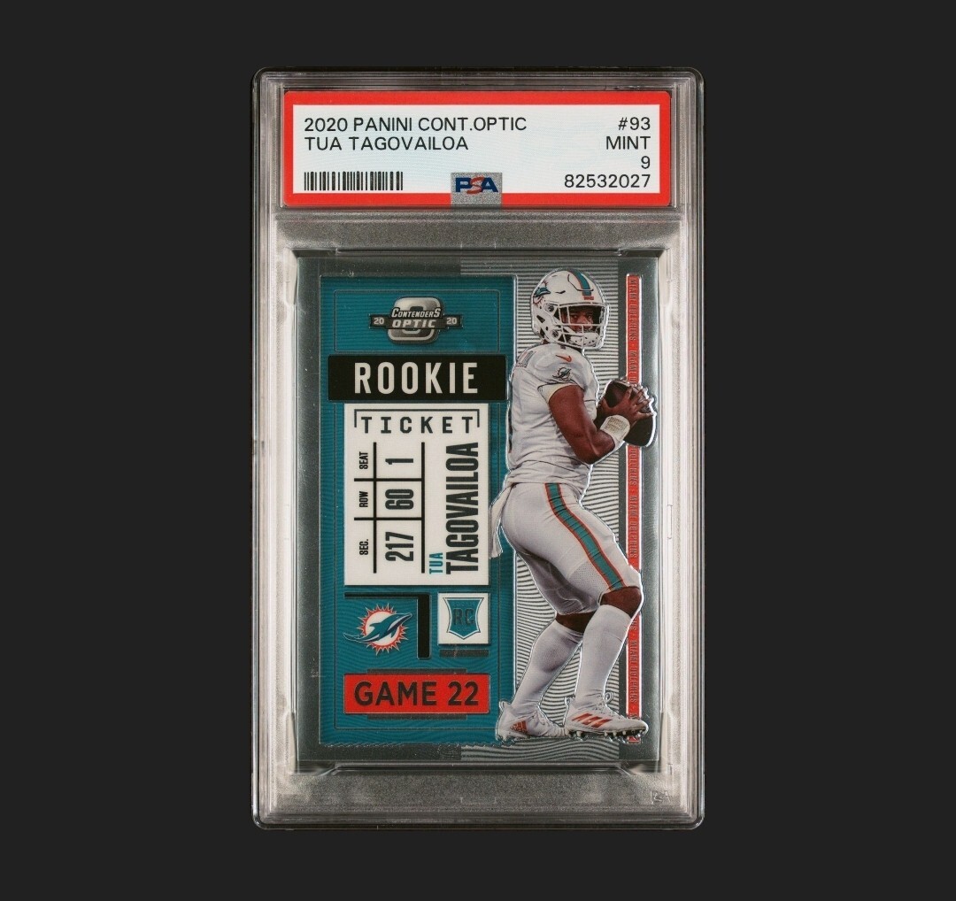 2020 Contenders Optic Tua Tagovailoa RC #93 Rookie Ticket PSA 9 📈