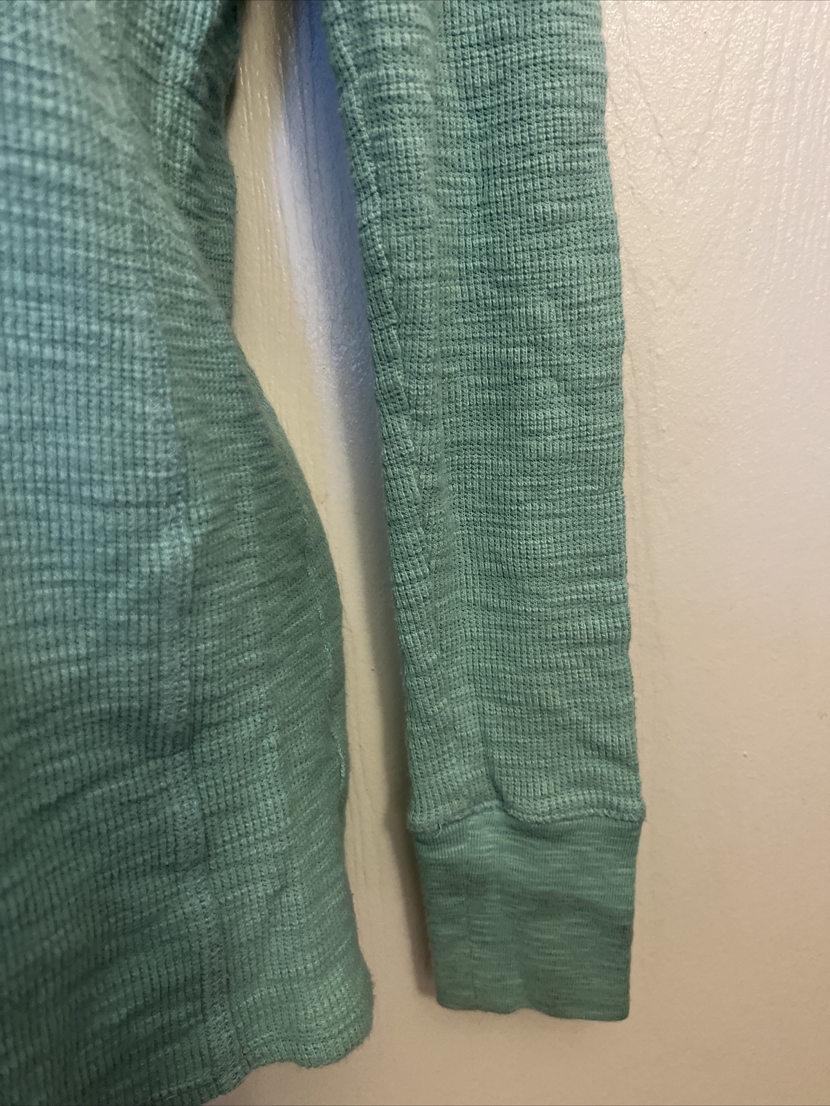 Adorable Mint Green Ruffled Pendleton Cotton Swea… - image 3