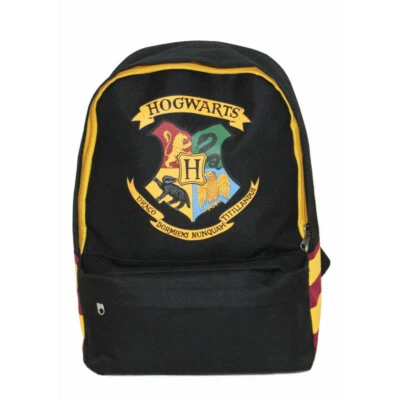 Sac à Dos Cartable Harry Potter Noir Blason Poudlard Hogwarts 40 cm - Photo 1/4
