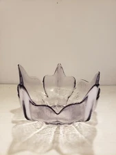 VNTG: 10" Viking Art Purple 5 Point Glass Lotus Bowl