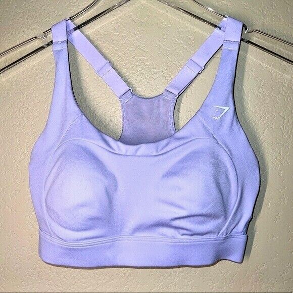 Gymshark Racerback Mesh Sports Bra Lilac Purple Athletic Womens Size XS
