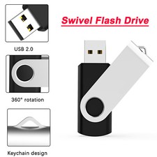 4GB USB 2.0 Flash Drive Memory Stick Swivel Thumb Drive Stick Pen Drive Lot