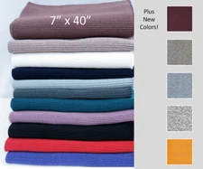 Cotton Rib Knit Trim for Waist, Collar or Cuffs (7" x 40")